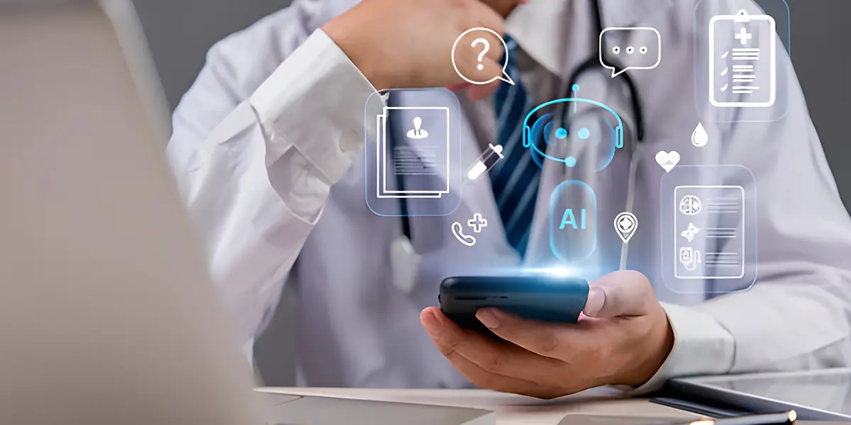 Doctor providing teleconsultation for cancer care